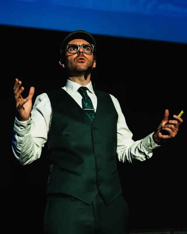 John Prime durante la charla del evento de Barcelona